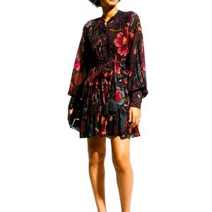 Farm Rio Black River Creatures Mini Dress Size Small
